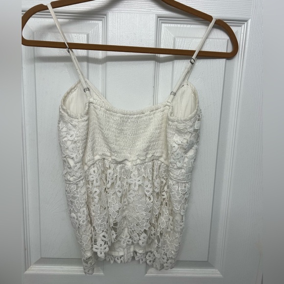 Abercrombie & Fitch Cream Lace Button Top - Picture 4 of 4